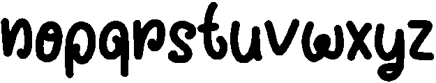 Friends Regular otf (400) Font LOWERCASE