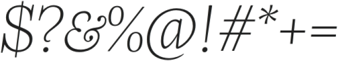 Frigga ExtraLight Italic otf (200) Font OTHER CHARS