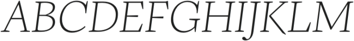 Frigga ExtraLight Italic otf (200) Font UPPERCASE