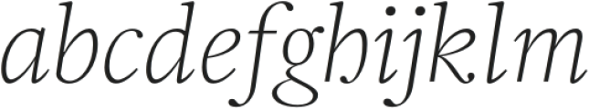 Frigga ExtraLight Italic otf (200) Font LOWERCASE