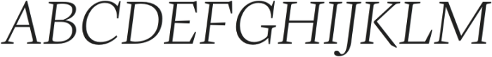 Frigga Light Italic otf (300) Font UPPERCASE