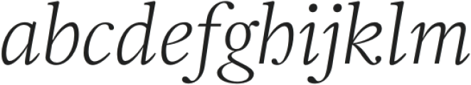Frigga Light Italic otf (300) Font LOWERCASE