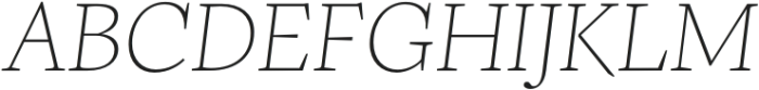 Frigga Thin Italic otf (100) Font UPPERCASE