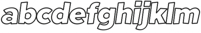 Fright Night Outline Oblique otf (400) Font LOWERCASE