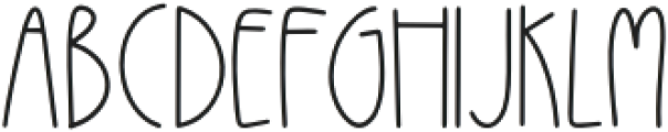 Frightful Regular otf (400) Font UPPERCASE