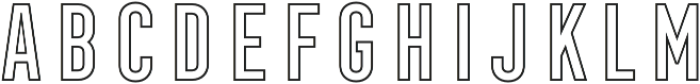 Frontage Condensed Outline otf (400) Font LOWERCASE