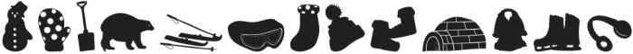 Frosty Snowman Silhouette otf (400) Font UPPERCASE