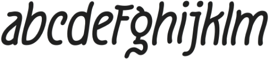 Fruge-Italic otf (400) Font LOWERCASE