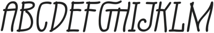 Fruge Light Italic otf (300) Font UPPERCASE