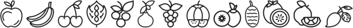 Fruit Alphabet Dingbat otf (400) Font UPPERCASE