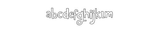FrancyOutline-Regular.otf Font LOWERCASE