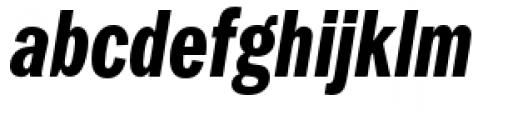 Franklin Gothic Compressed Demi Italic Font LOWERCASE