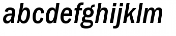Franklin Gothic Condensed Medium Italic Font LOWERCASE