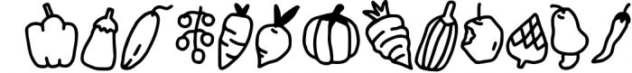 Fruites Doodle Dingbat Font LOWERCASE