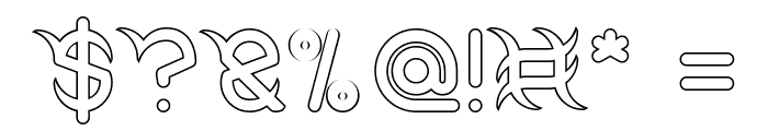 FRANKENSTEIN MONSTER-Hollow Font OTHER CHARS