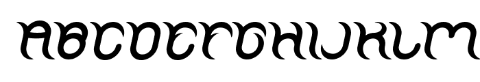 FRANKENSTEIN MONSTER Italic Font UPPERCASE