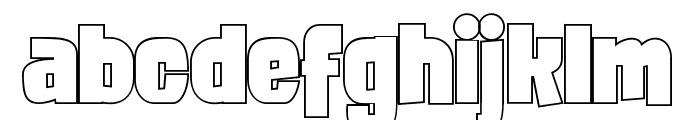 FROS BOLD Line Font LOWERCASE