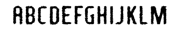 FragileBombersDown-Regular Font UPPERCASE