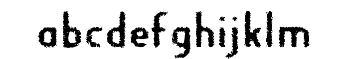 FragileBombersDown-Regular Font LOWERCASE