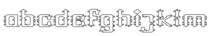 Frame Work-Hollow Font LOWERCASE