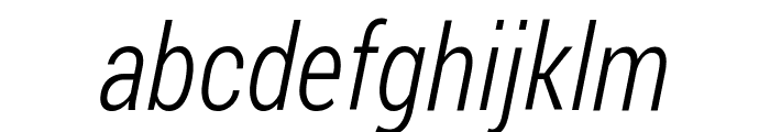 Franco Light Italic Font LOWERCASE