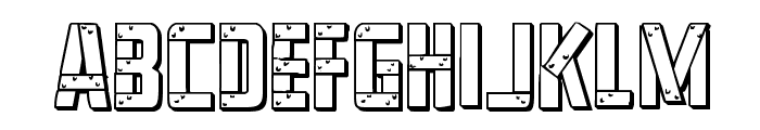 Frank-n-Plank 3D Bold Font LOWERCASE