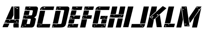 Frank-n-Plank Expanded Italic Font LOWERCASE