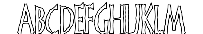 FrankenDork Hollow Font UPPERCASE