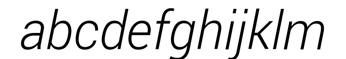 Franko Light Italic Font LOWERCASE