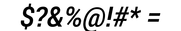 Franko Medium Italic Font OTHER CHARS