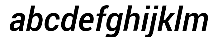 Franko Medium Italic Font LOWERCASE