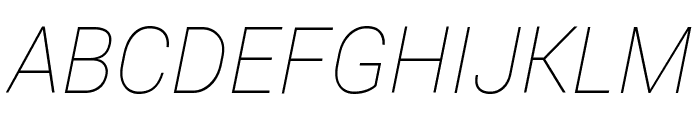 Franko Thin Italic Font UPPERCASE
