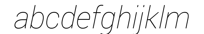 Franko Thin Italic Font LOWERCASE