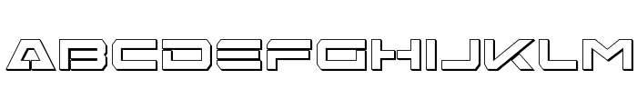Free Agent Bold 3D Font LOWERCASE