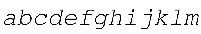 Free Monospaced Oblique Font LOWERCASE