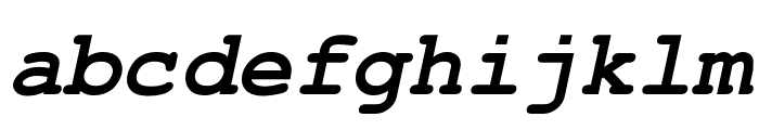 FreeMono Bold Oblique Font LOWERCASE