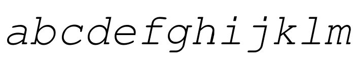 FreeMono Oblique Font LOWERCASE