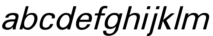 FreeUniveral-Italic Font LOWERCASE