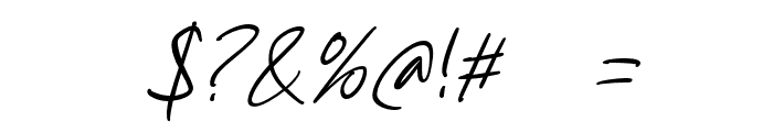 Freehand Signature Font OTHER CHARS