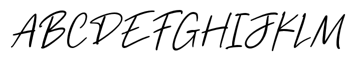 Freehand Signature Font UPPERCASE