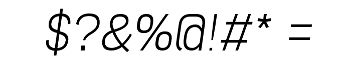 Freeroad Light Italic Font OTHER CHARS