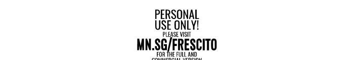 Frescito Light PERSONAL USE Regular Font OTHER CHARS