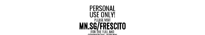 Frescito Variable PERSONAL Font OTHER CHARS