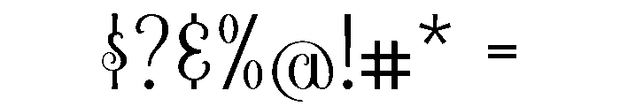 Freshca Regular Font OTHER CHARS