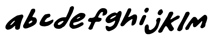Friendly Felt Tips Italic Font LOWERCASE