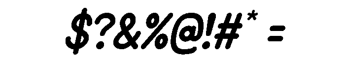 Friendly Sans Italic Font OTHER CHARS