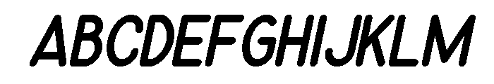 Friendly Sans Italic Font UPPERCASE