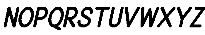 Friendly Sans Italic Font UPPERCASE