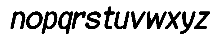 Friendly Sans Italic Font LOWERCASE