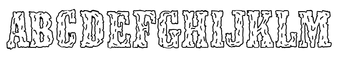 Frontier Town outline Font UPPERCASE